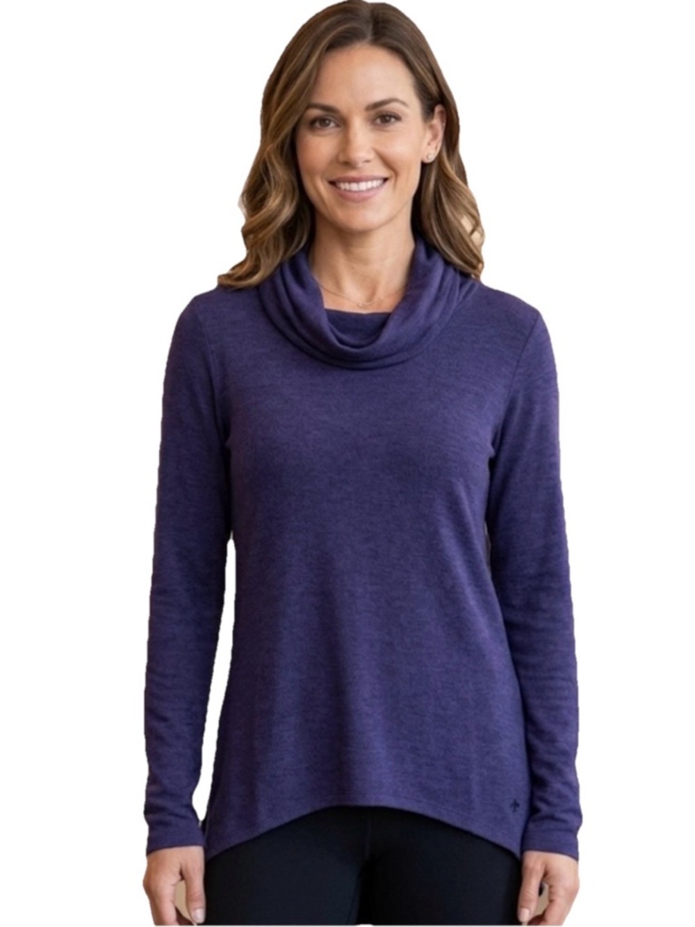 NUX Ella Retractable Women’s Blue Hoodie Turtle Neck Size Large